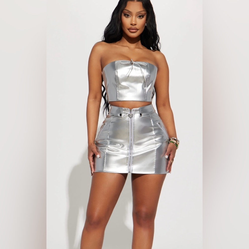 Fashion nova slay the night skirt set